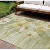 Sage Fern Green And Ivory Floral Washable Indoor Outdoor Area Rug - 2 of 4