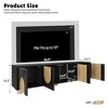 Kumasinova 69.6" Sleek Contemporary TV Stand with Rebound Device for TV up to 75",Stylish TV Console with Arched Cabinets for Living Room - 3 of 4