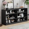 PexFix 31"x31"x16" Doorless Wood Bookshelf Storage Cabinet Bookcase&Office Cabinet for Kitchen Bedroom Entryway Living Room Dinning Room Black - 2 of 4