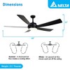 Delta Breez Pleasanton 60" Ceiling Fan with LED, Remote, Indoor/Outdoor, Ideal for Large Room, Bedroom, Living Room, Modern Farmhouse Decor, Black - 3 of 4