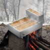 VEVOR Maple Syrup Evaporator Pan, 35 Gallon, 509 Cups of 8.8oz Maple Syrup, Flat Evaporator Pan with Thermometer, 2 Valves and 3 Heating Methods - 2 of 4