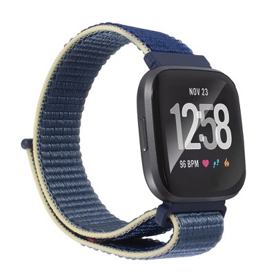Fitbit Versa Soft Nylon Replacement Sport Strap with Fastener Adjustable Closure 