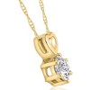Pompeii3 1/2Ct Diamond Solitaire Heart Pendant Necklace in White, Yellow, or Rose Gold - 2 of 3