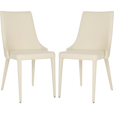 Summerset 19" H Leather Side Chair (Set of 2) - FOX2014 - Safavieh Couture