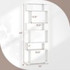 Costway 6-tier Storage Bookshelf S-shaped Geometric Bookcase with Anti-toppling Kits Brown/Black/White - 3 of 4
