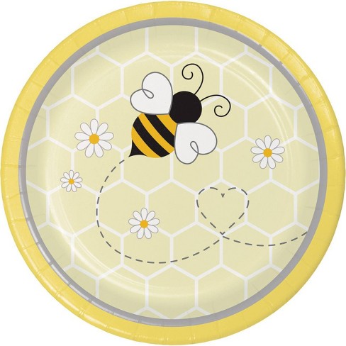 144 Piece Bumble Bee Party Supplies - Serves 24 Party Plates