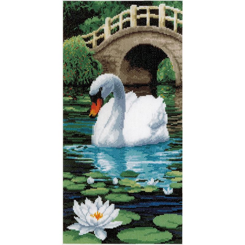 Vervaco Counted Cross Stitch Kit 8"X16"-Swan (14 Count), 3 of 6