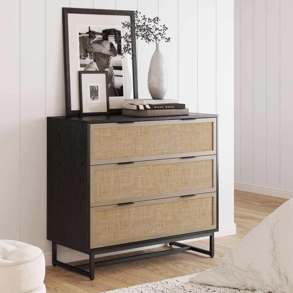 Nathan James Kova Rattan Dresser Black