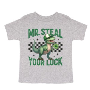 The Juniper Shop Mr. Steal Your Luck Dinosaur Toddler Short Sleeve Tee - 1 of 4