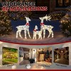 Syemin Decorative Holiday Scene Props 3-Piece Christmas Reindeer Family Set Outdoor Decorations Deer Family Christmas Decor, White, 18"*4"*28.5" - 4 of 4