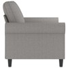 vidaXL Light Gray 2-Seater Sofa - Modern Style with Durable Fabric, Sturdy Metal and Plywood Frame, Comfortable Seats, & Easy Assembly - 3 of 4
