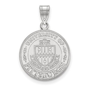 Black Bow Jewelry Sterling Silver Pittsburgh Panthers NCAA Large Pendant - 1 of 3