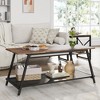 Vintage Coffee Table 39.7" Rectangle Center Table 2-Tier Living Room Table - 3 of 4