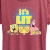 Women's - SpongeBob SquarePants - It's Lit Hanukkah Short Sleeve Graphic T-Shirt - 2 of 4