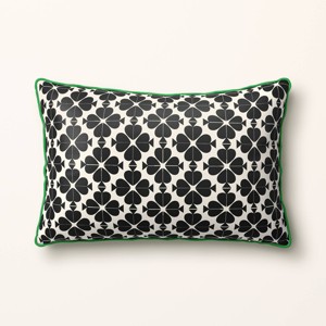 Spade Floral Throw Pillow Black/Cream/Green - kate spade new york x Target - 1 of 3