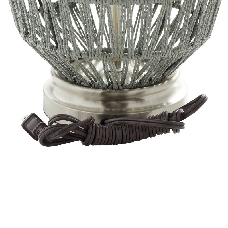 Cotton Table Lamp with Drum Shade Gray - Olivia &#38; May, 5 of 9