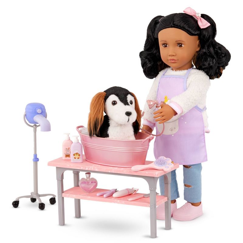 Our Generation Scrub &#38; Style Pet Grooming Table Accessory Set for 18&#39;&#39; Dolls, 3 of 7