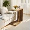 MAYEERTY C-Shaped End Table, Sofa Side Table Couch Table - 3 of 4