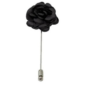 Men's Solid Color Rose Floral Lapel pin - 1 of 3