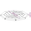 vidaXL Table Top - Octagonal Solid Wood Acacia Top 15.7"x15.7"x0.8" - Brown Wooden Dining Surface - Indoor/Outdoor Use - 3 of 4