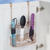 mDesign Over Cabinet Door Hair Care & Styling Tool Storage Basket - image 4 of 4