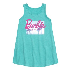 - Barbie - Sunny Days Ahead Graphic Sleeveless Aline Dress - 1 of 2