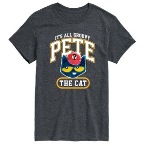 Men's - Pete the Cat - It's All Groovy Collegiate Short Sleeve Graphic T-Shirt - 1 of 4