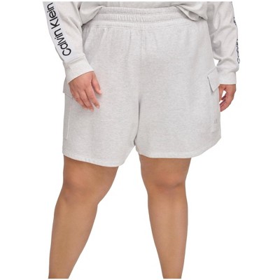 Calvin Klein Womens French Terry Casual Cargo Shorts
