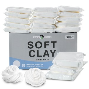 Original Stationery Soft Clay for Slime, XL White Modeling Clay for Art Crafts & Slime Fun, Add to Glue & Shaving Foam, 3.9lbs/1800 Grams - 1 of 4