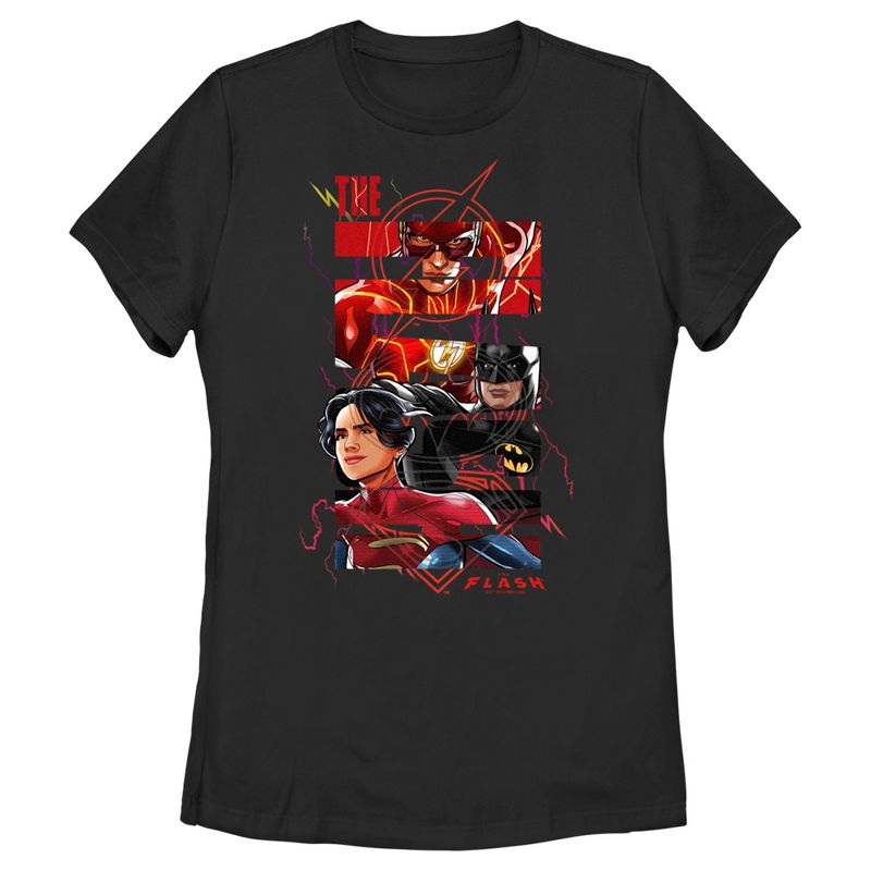 Women's The Flash comics Book Superheroes Logo T-Shirt, 1 of 5