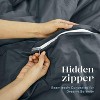 White Classic Luxury Soft Comforter Cover Set - Microfiber Duvet Cover with Zipper, 2 Pillow Shams - Comforter Not Included - King Size - 4 of 4