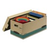 Bankers Box STOR/FILE Medium-Duty 100% Recycled Storage Boxes, Legal Files, 15.88" x 25.38" x 10.25", Kraft/Green, 12/Carton - 2 of 4