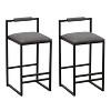 PAGED Bar Stools Set of 2 Modern Counter Stools with Back and Footrest Hand Woven Dining Chairs for Dining Room - 4 of 4