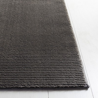 Charcoal Rectangular Synthetic Non-slip Area Rug