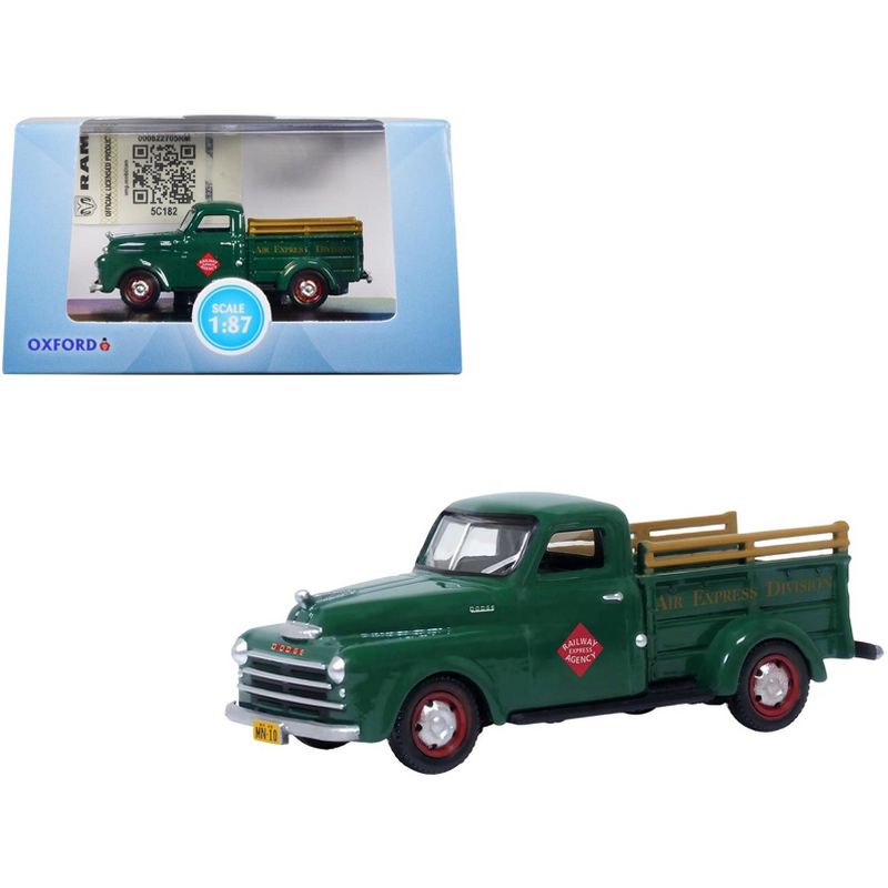 1948 Dodge B-1B Pickup Truck Green "Railway Express Agency" 1/87 (HO) Scale Diecast Model Car by Oxford Diecast, 1 of 5
