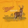 Mens Miller High Life Wildlife Deer Yellow Colorway Hoodie - 2 of 3