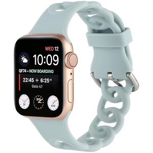 HTUTWOO Apple Watch Band Breathable Silicone Circles Sport Strap 44/45/46/49mm, Fadeless for iWatch Series 10 9 8 7 6 5 4 3 2 1 SE Ultra - 1 of 4