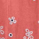 sweet coral eyelet embroidery