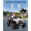 12V Electric Ride on Car for Kids, Battery Powered Truck w/Parent Remote Control, Off-Road Truck with Dual Motors, Wheel Suspension, LED Lights - 4 of 4