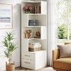Hommoo 66.9-Inch Tall Corner Bookcase - 3 of 4