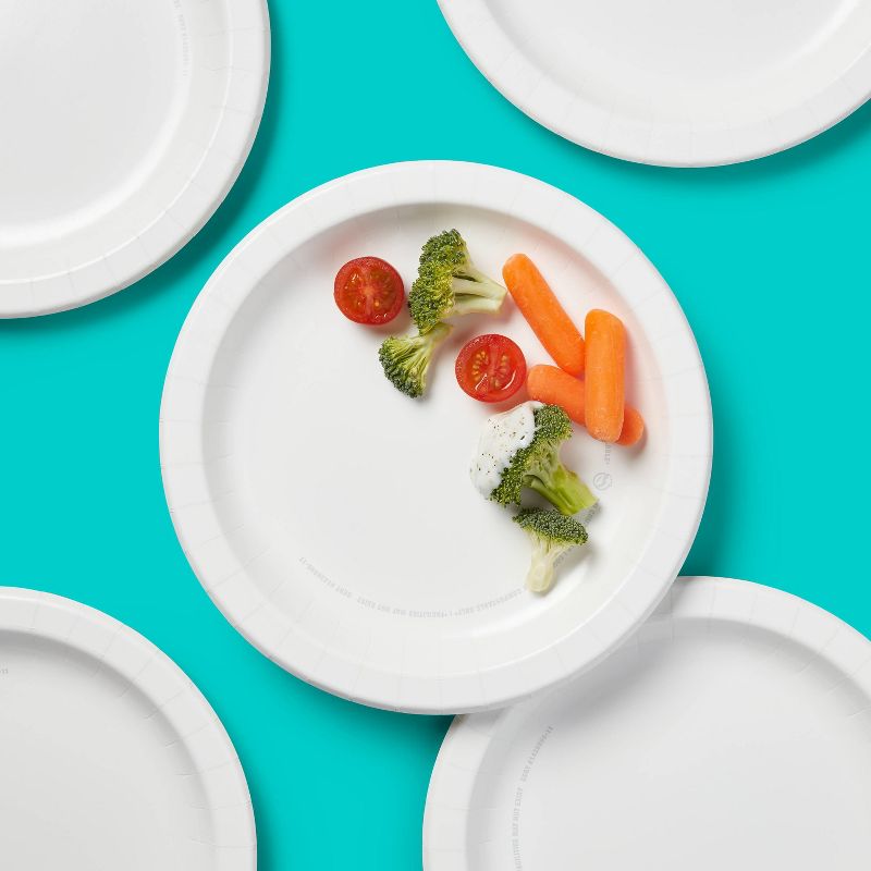 Heavy Duty White Paper Plates 8.5&#34; - 55ct- up &#38; up&#8482;, 2 of 4