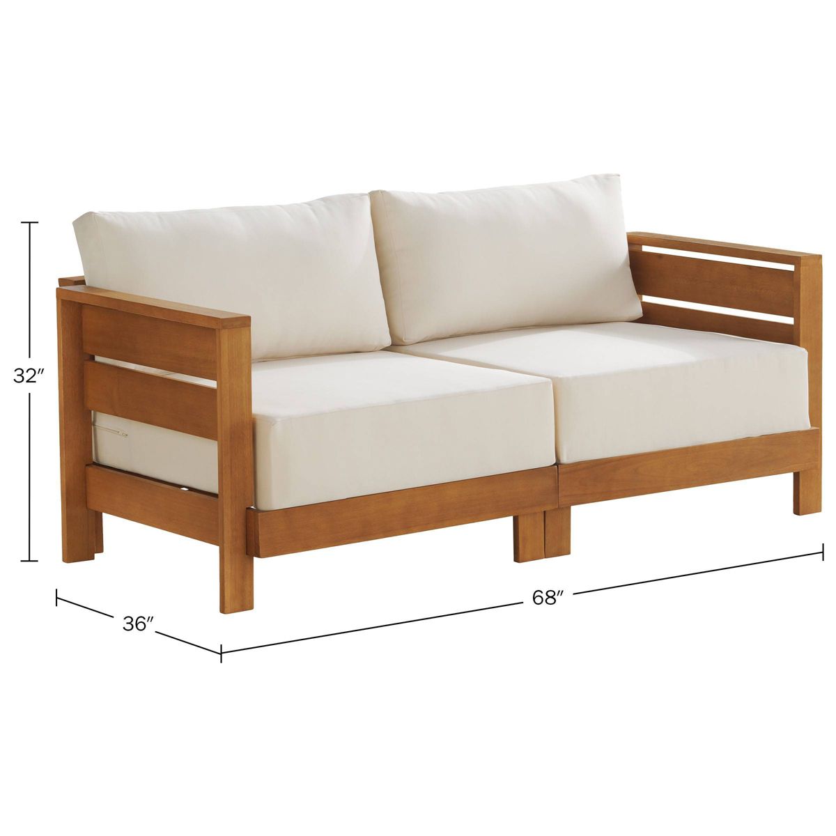 Alaterre Furniture 2pc Barton Outdoor Weather Resistant Furniture Set with Couch & Coffee Table - thumbnail 2