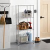 4 Tier Wire Shelving Chrome - Brightroom™ : Target