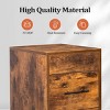 Karl Home Rustic Brown Wooden Salon Trolley Cart with Wheels and 3 Drawers - 3 of 4