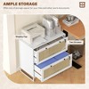 Munora Lockable 2-Drawer Filing Cabinet with Adjustable Hanging Bar, Boho Style File Cabinet for Letter/A4/Legal Size, White - 4 of 4