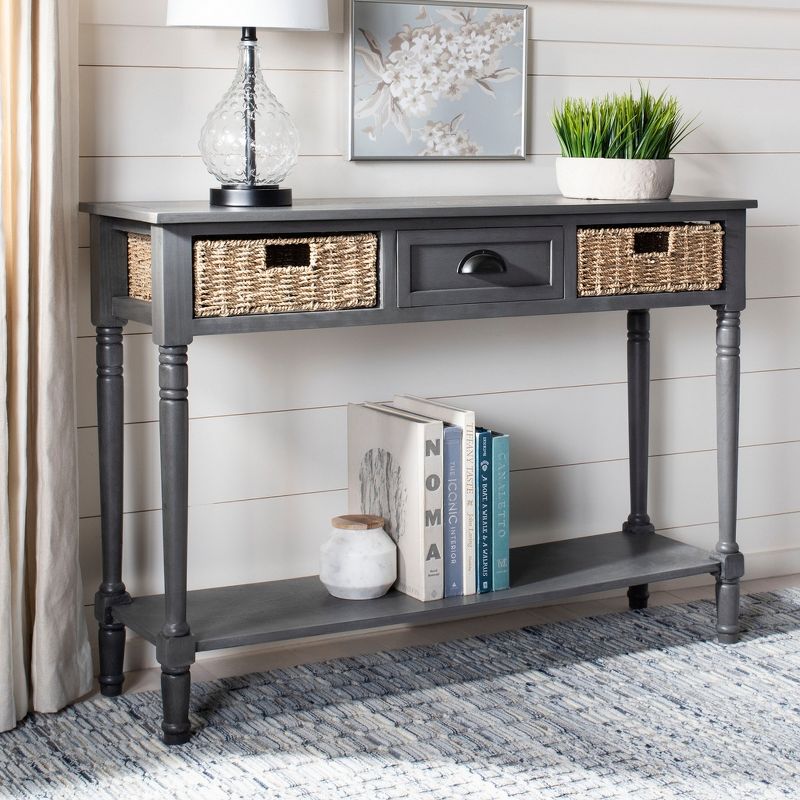 Winifred Wicker Console Table With Storage  - Safavieh, 2 of 8