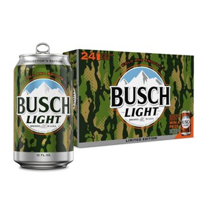 Busch Light American Lager Beer - 24pk/12 fl oz Cans - 1 of 4