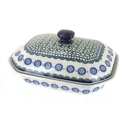 Blue Rose Polish Pottery Maia Medium Covered Baking Dish