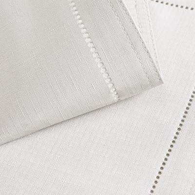 Alison White Polyester Eyelet Border Fabric Napkin Set