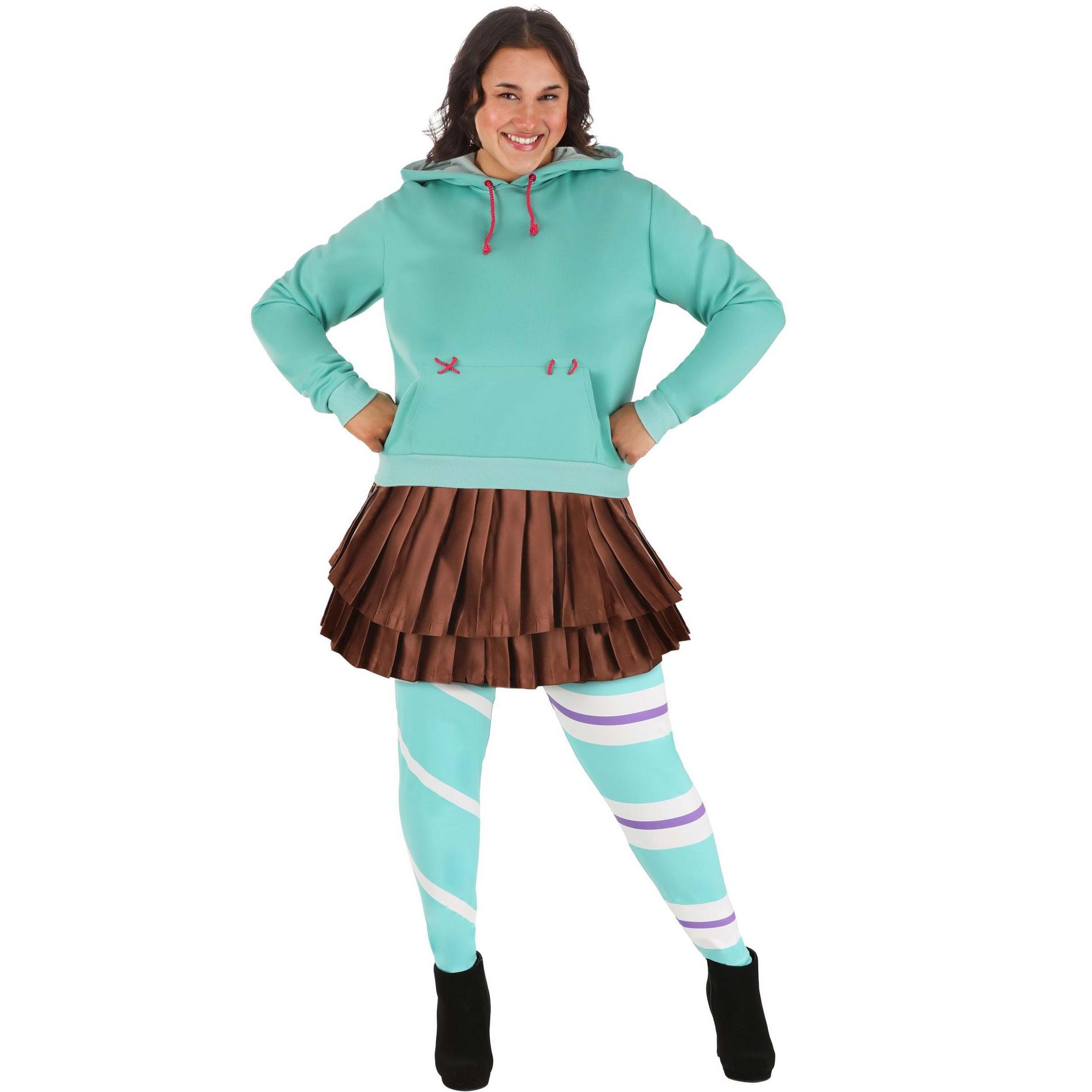 HalloweenCostumes.com 1X  Women  Plus Size Disney Vanellope Wreck it Ralph Costume | Plus Size Costumes, Purple/Blue/Brown